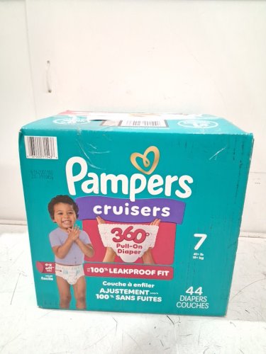 44pk Pampers Cruisers 360° Stretchy Waistband disposable baby diapers - size 7 (41lbs +) image 2