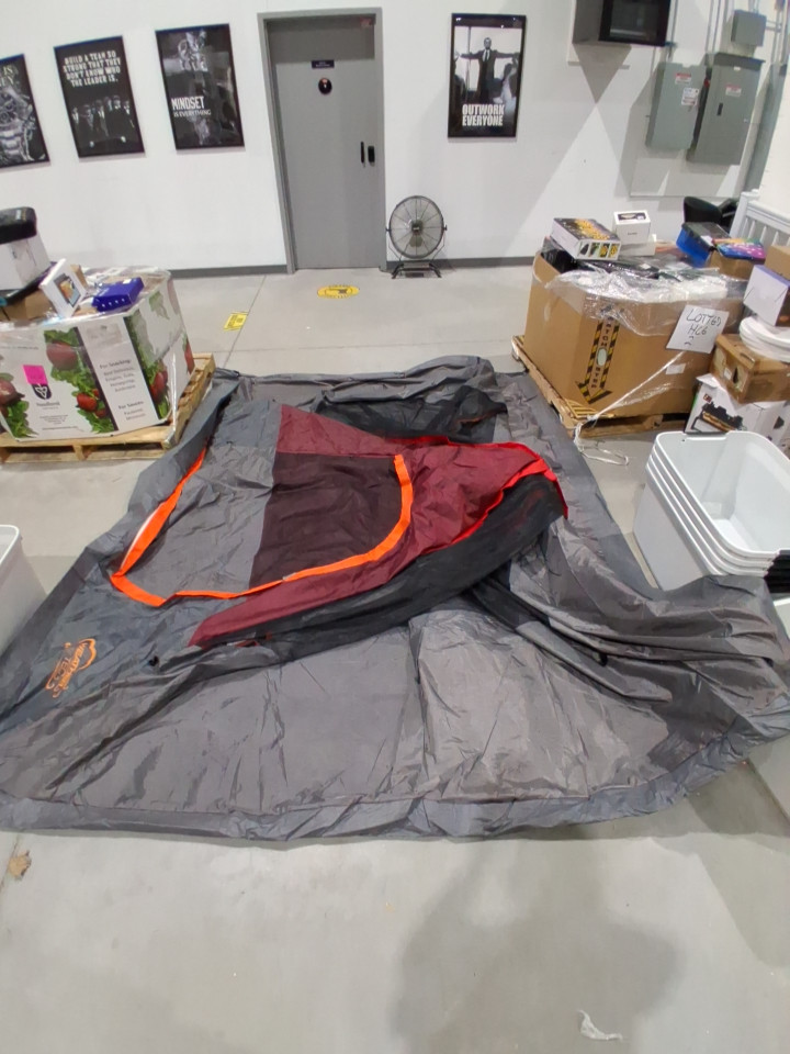 coleman 6-person sundome camping tent - 10ft x 10ft - grey/orange image 3