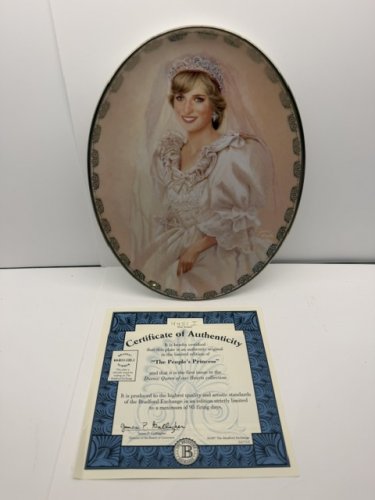 Princess Diana: Queen Of Our Hearts "The People's Princess" Plate WITH coa image 3