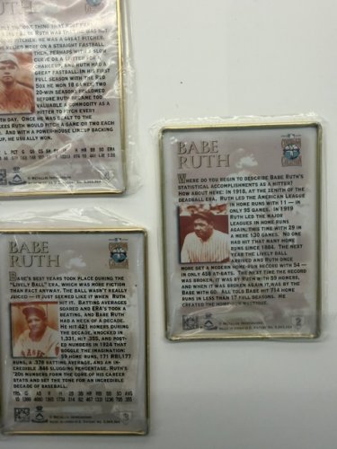 Metallic Impressions Babe Ruth Cooperstown Collection Collector Cards, Special 5-Card Deck image 10