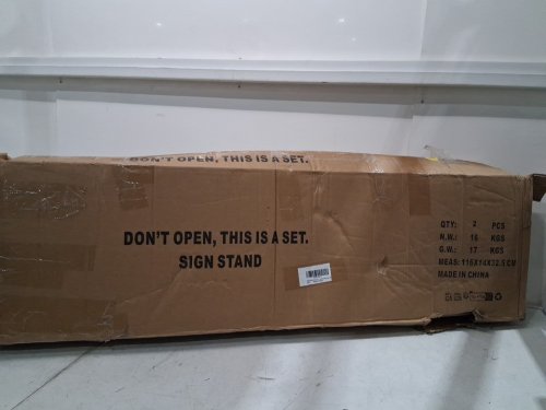 VAIIGO DOUBLE SIDED ADJUSTABLE DISPLAY STANDS FOR POSTERS - 43" - 80" - BLACK image 2