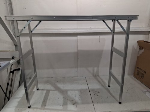costway portable folding table with two shelves and carry bag - 43" x 34" - black (model: np10612dk) image 7