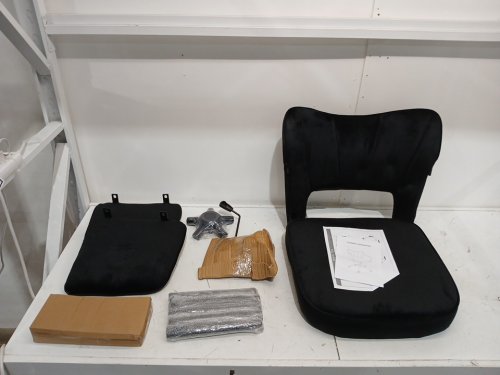 romorgniz adjustable height vanity chair with wheels - 33.50" x 19.5" x 23.8" - black (model: oc1-10012-us-114-c080-2) image 3