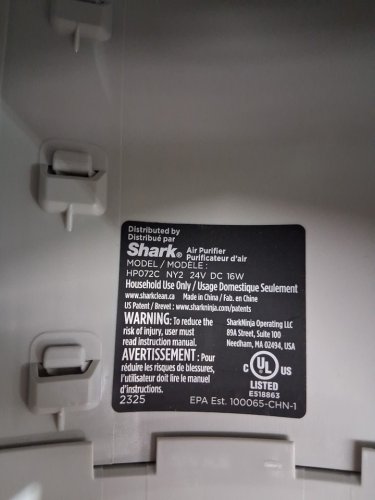 Shark Never Change Compact Pro Home Air Purifier - 250sqft - white (Model: HP072C) image 8