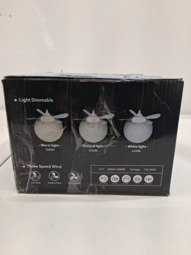 Socket Fan Light with Remote - 24" - 30W - 3000K/4000K/6500K - WHITE image 3