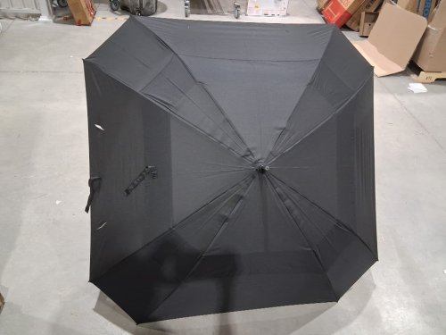 G4Free Square Windproof Umbrella with Double Canopy and travel bag - 62/68" - black image 4