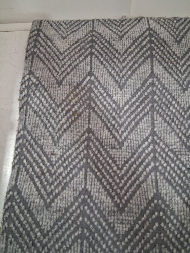mud master rug for entryways - chevron pattern - 36'' x 24'' -black / grey image 3