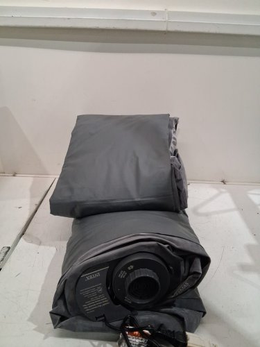 Intex Dura-Beam Series Deluxe Comfort Plush Mid Rise Airbed with Internal Electric Pump and Carrying Bag - QUEEN - 13" Height - Grey/White (Model: 67769ED) image 4