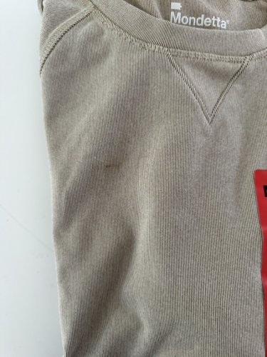 MEN'S MONDETTA RIBBED CREWNECK SWEATSHIRT - MEDIUM - BEIGE (STYLE: 1976908) image 2