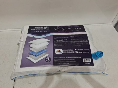 MEDIFLOW WATER PILLOW WITH MEMORY FOAM - STANDARD - 18" x 26" - WHITE (MODEL: PRN-2088) image 3