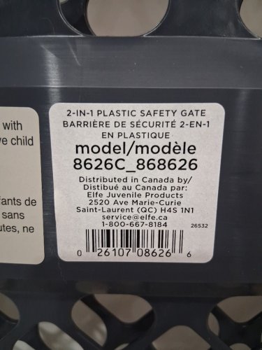 NORTH STATES TODDLEROO SUPERGATE CLASSIC 2-IN-1 PLASTIC SAFETY GATE - 26" X 26" - 42" - CHARCOAL GREY (MODEL: 8626C_868626)) image 4