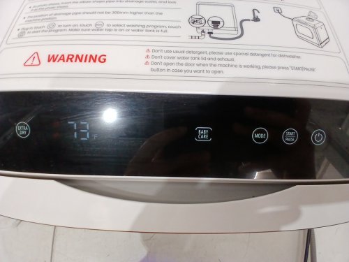 AIRMSEN Portable mini Countertop Dishwasher with LED DISPLAY - 5l water usage - black/white (model: tdqr03) image 6