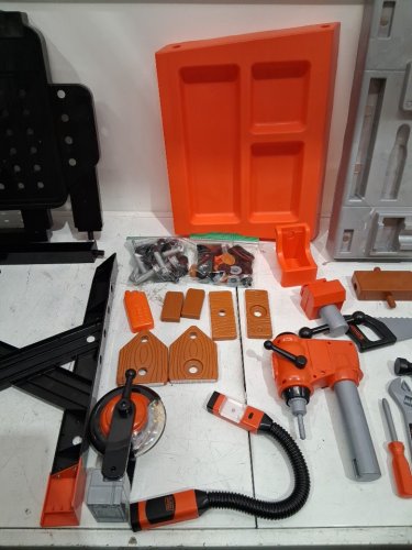 74pc black + decker junior power tool workshop - black/orange/grey (model : 81878) image 7