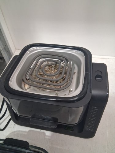 nutrichef air fryer & grill - 7-1 preset cook modes - 4qt glass air fryer - 1.2 qt grill - black (model: ncaf538tb) image 6