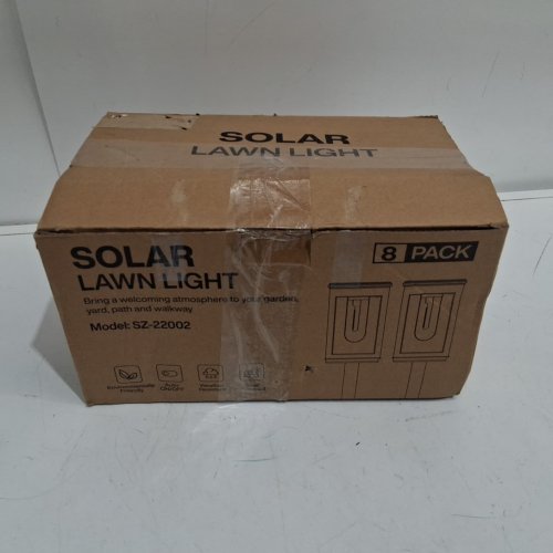 8PK BesLowe WATERPROOF SOLAR PATHWAY LAWN LIGHTS - BLACK (MODEL: SZ-22002) image 5