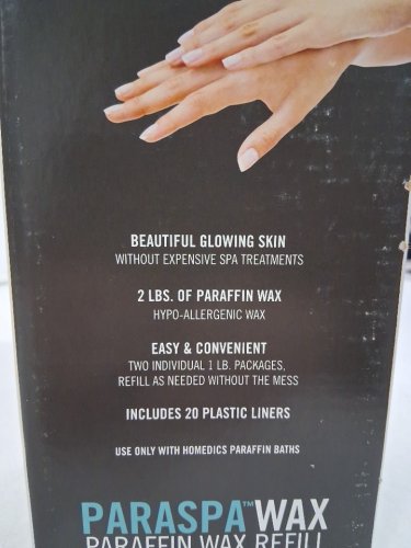 Homedics Paraspa Unscented Paraffin Wax REFILL WITH 20 LINERS - 2LBS - CLEAR (Model: PAR-WAXC) image 3