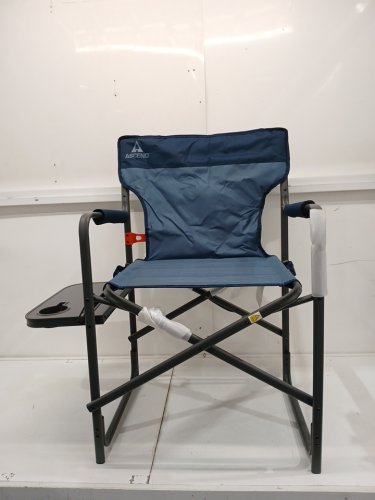 ASCEND PATHFINDER DIRECTORS CHAIR WITH SIDE TABLE - 300LBS MAX - BERING SEA/DRESS BLUE (MODEL: FC-065L / 4551406) image 2