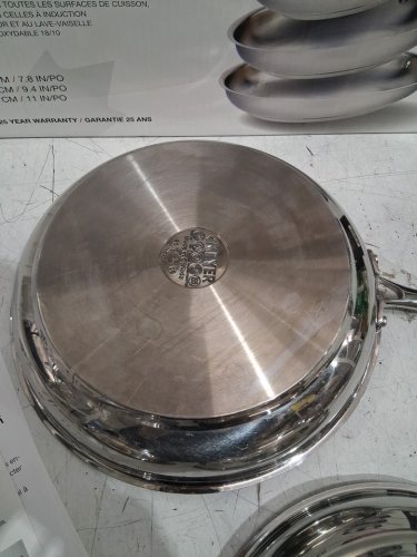 3PC MEYER ACCOLADE INDUCTION OVEN SAFE NO DRIP PROFESSIONAL COOKWARE PAN SET - 8" / 9.5" / 11" - STAINLESS STEEL (MODEL: 1801554) image 4