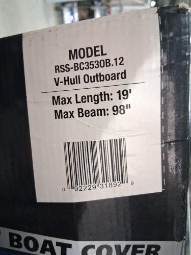 Bass Pro Shops RSS V-Hull Outboard Boat Cover - 19FT x 38" - GREY - (MODEL: RSS-BC3530B.12) image 6
