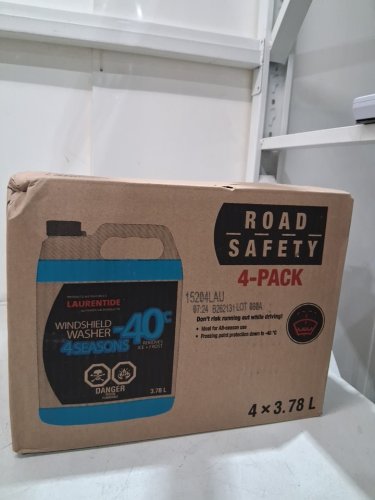 4pk LAURENTIDE AUTOMOBILE PRODUCTS 4 seasons WINDSHIELD WASHER FLUID (-40C) - 3.78L each (model: 128229) image 2