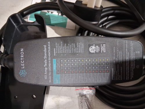 Lectron Level 2 240V, 40 Amp, NEMA 14-50 Plug, 16 ft Extension Cord - Portable Electric Car Charger for Tesla - Compatible with All Tesla Models 3/Y/S/X - BLACK (model: LECHG14-50-40ATSLBLKUS) image 6