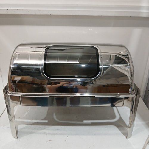 GARVEE Roll Top Chafing BUFFET DISH SET - 9QT - STAINLESS STEEL - (MODEL: PIS_00Q3LGIO) image 4