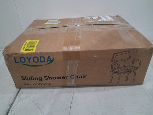 Loyoda Eligible Swivel Shower Chair with Arms and Backrest - 400LBS CAP - BLUE/SILVER (MODEL: fbl650396) image 3