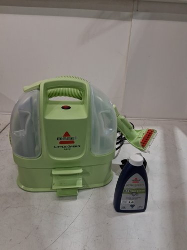 BISSELL LITTLE GREEN MINI CORDED PORTABLE CARPET AND UPHOLSTERY DEEP CLEANER WITH SELF-CLEANING TOUGH STAIN TOOL, HYDRORINSE TOOL (MODEL:4075B) image 3
