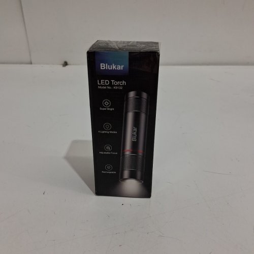 blukar rechargeable waterproof super bright adjustable focus handheld flashlight, 4 lighting modes - 2000LM - black (MODEL: k9132) image 2