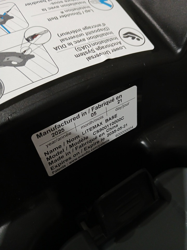 EVENFLO LITEMAX INFANT CAR SEAT BASE - BLACK (MODEL: cs900110000c) image 4