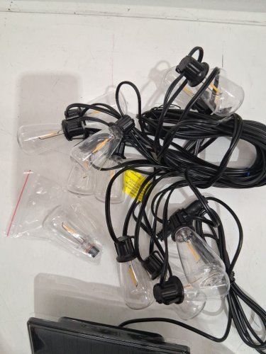 ADDLON OUTDOOR SOLAR WATERPROOF STRING LIGHTS WITH REMOTE - 96FT -30 SOCKETS -BLACK image 6