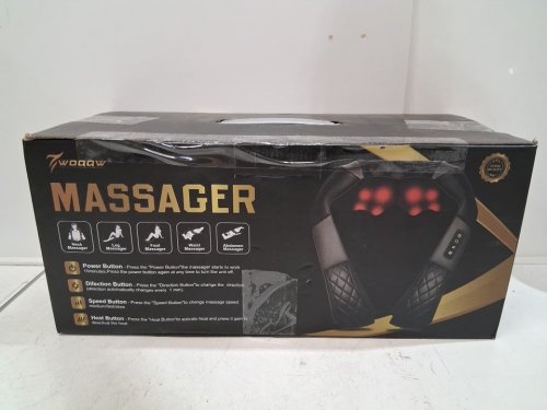 WOQQW SHIATSU NECK & SHOULDER DEEP TISSUE MASSAGER WITH HEAT FUNCTION - BLACK/BROWN (MODEL: JH-R2) image 4