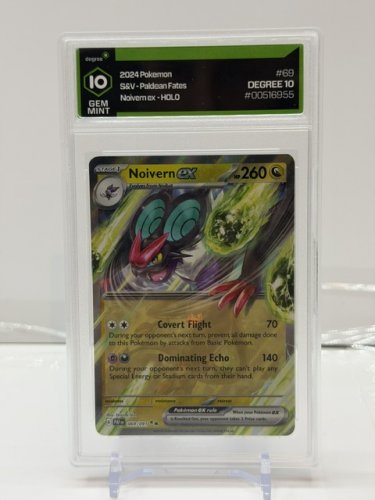 DEGREE GRADED 10 GEM MINT 2024 POKEMON S&V PALDEAN FATES NOIVERN EX HOLO CARD #69 image 4