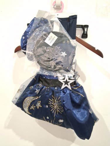 2PC GIRLS PALAMON MIDNIGHT WITCH COSTUME - LARGE 10/12 - BLUE/SILVER/GOLD (STYLE: 40971) image 2