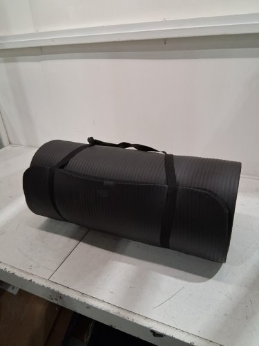 AmazonBasics Extra Thick Anti-tear Yoga/exercise Mat with Carrying Strap - 74" X 24" X 1" - Black (MODEL: ‎GYCOYM-BK) image 3