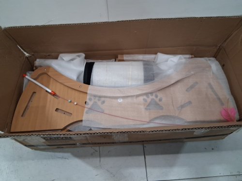 indoor cat running Treadmill Wheel with Detachable Carpet and Cat Teaser - 34" - wood grain color (MODEL: pps_33bpa7p6) image 5