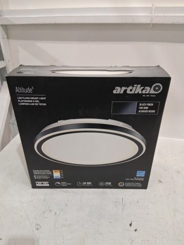 artika altitude dimmable ceiling light Modern Flush Mount - 15" - black (model:1754444) image 2