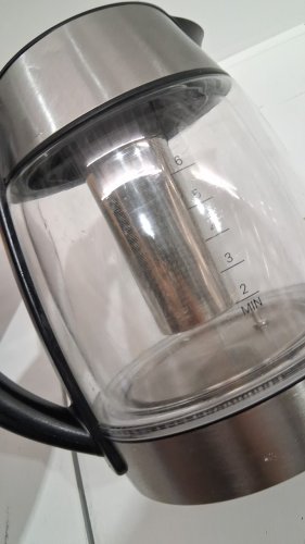Chefman Dual-Glass Cool-Touch Digital Kettle with Adjustable Temperature and Removable Tea Infuser - 1.7L Cap - stainless steel/black (Model: RJ11-17-CTI-DG-CA-CO / 1992747) image 4