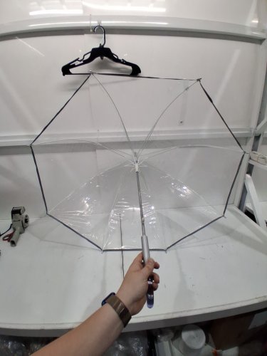 The Weather Station Rain Umbrella - 32" - clear /GREY image 3