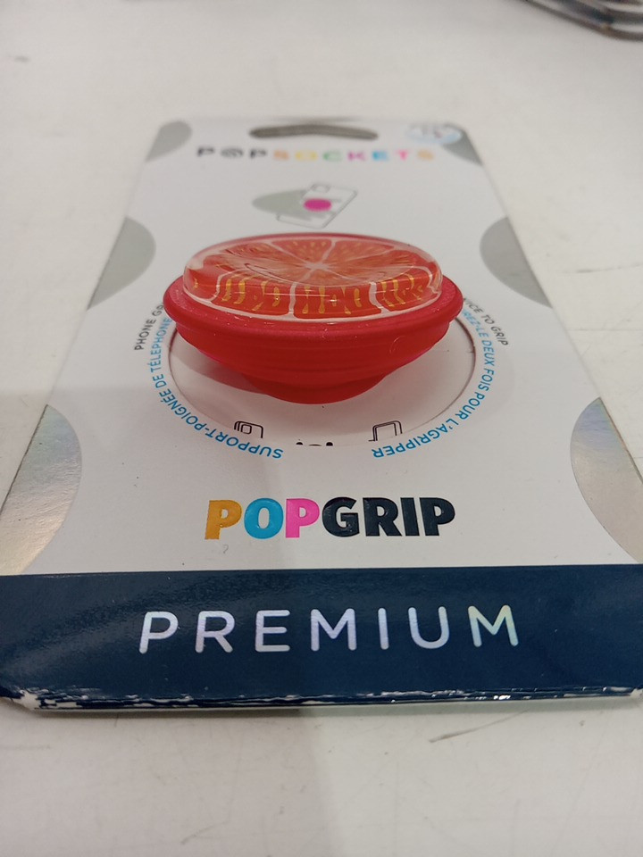 POPSOCKETS POPGRIP Phone Grip & Stand with swappable top - orange jelly image 3