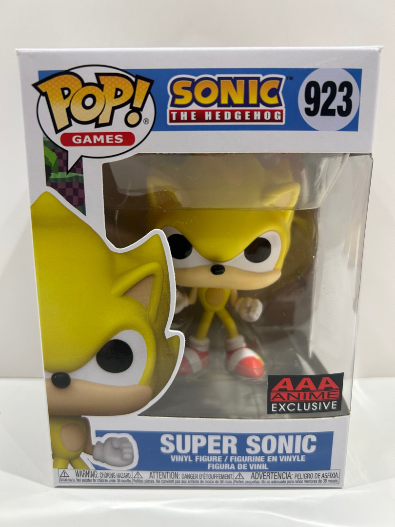 Funko pop! **aaa anime exclusive** games: sonic the hedgehog - super sonic vinyl figure (#923) image 2