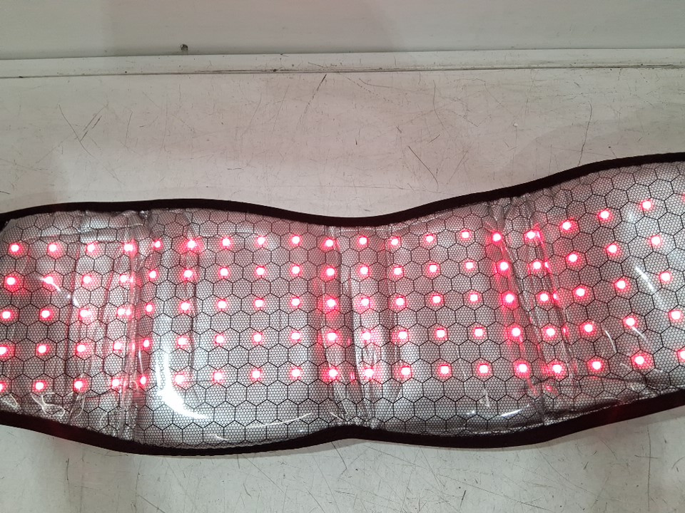 Red Light Therapy Belt Wrap Cordless 660nm & 850nm Infrared Light with heating pad and vibration pulse timer 46" - black (model: zld-119) image 4