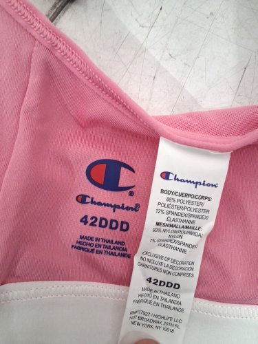 Champion Women's Front-Zip, Sports Bra - 42DDD - PINK - (STYLE: CPW261BR02 image 4