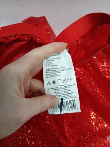 GIRL'S WAY TO CELEBRATE SPARKLY SHORT TUTU - LARGE - RED image 2