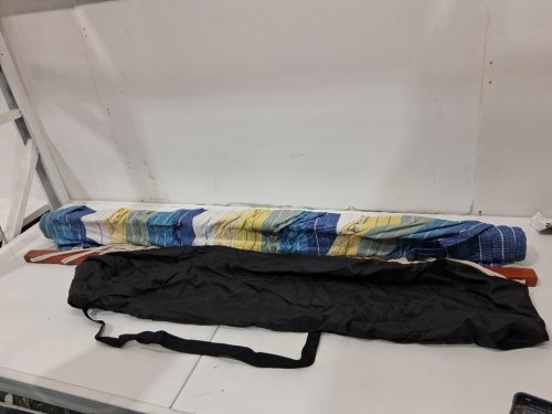 lazydaze Fabric Hammock Non-Fading with Spreader Bars - 11ft - 450lbs capacity - yellow/blue/white (model:hm-l-fb002) image 2