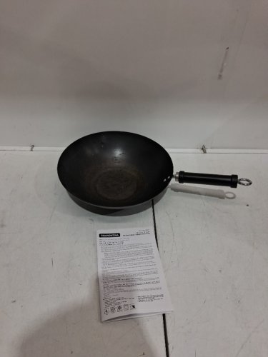 tramontina heavy guage carbon steel nitride wok -14" - black/blue (model: 1736545) image 3