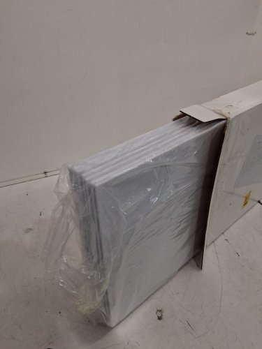 6pc  polyester SOUNDPROOF self ADHESIVE ACOUSTIC WALL PANELS - 12" x 48" - WHITE image 3