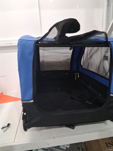 PET BIKE TRAILER with quick release - 66lbs max - blue/black (model: pts101) image 4