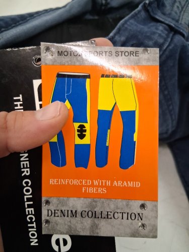 men's Altimate four pocket Straight Leg hip and knee aramid padded moto riding Jeans - 34 - blue image 4