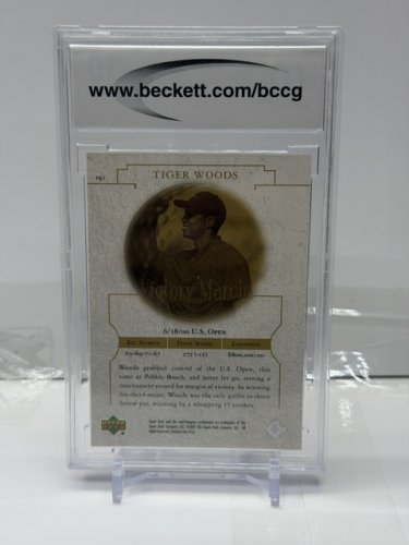 BCCG GRADED 10 MINT OR BETTER 2001 UPPER DECK #151 TIGER WOODS VICTORY MARCH GOLF CARD image 3